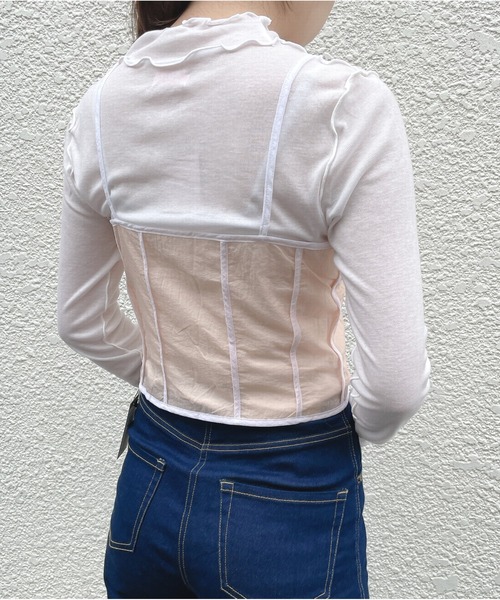 PAIN（ペイン）の「シアーナイロンリボンキャミソール（キャミソール・レディース・ブラック/ピンク/ブルー・FREE）」の19枚目の写真