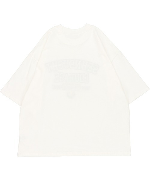 SPINNS（スピンズ）の「【ゆるシルエット】カレッジロゴ刺繍 半袖Tシャツ（Tシャツ/カットソー・レディース・ダークグリーン/ネイビー/オフホワイト/ブルー・ONESIZE）」の13枚目の写真