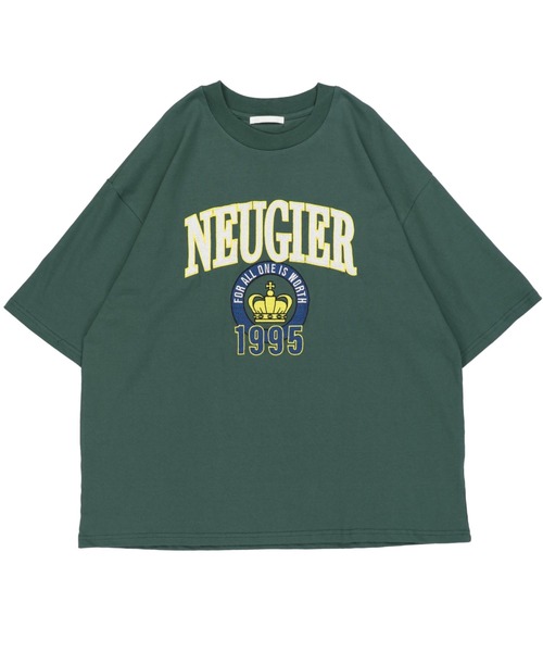 SPINNS（スピンズ）の「【ゆるシルエット】カレッジロゴ刺繍 半袖Tシャツ（Tシャツ/カットソー・レディース・ダークグリーン/ネイビー/オフホワイト/ブルー・ONESIZE）」の21枚目の写真