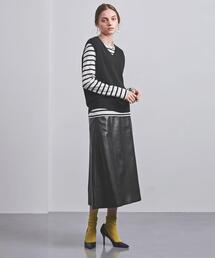 UNITED ARROWS | ＜UNITED ARROWS＞フェイクレザー セミフレア スカート G(スカート)