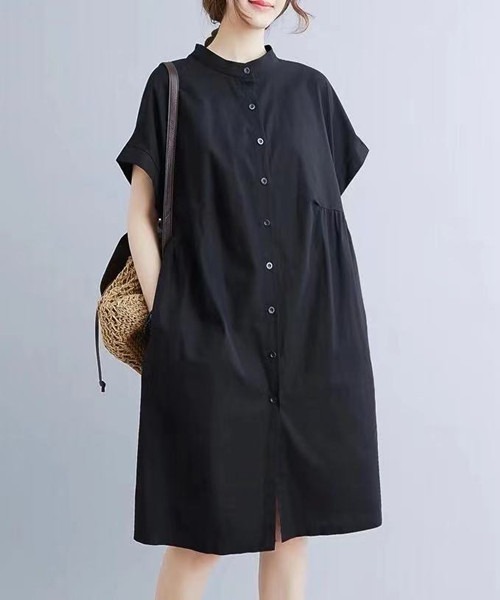 セール 綿100 半袖シャツワンピース ワンピース Free Stylists フリー スタイリスト のファッション通販 Zozotown