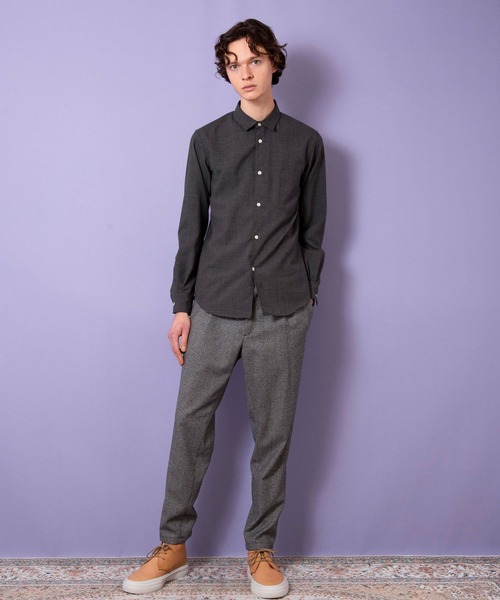 FACTOTUM（ファクトタム）の「【FACTOTUM】C/Fカシミヤブレンド1タックパンツ（スラックス・メンズ・チェック/その他/ブラック・44/48/46）」の6枚目の写真