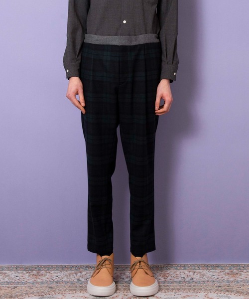 FACTOTUM（ファクトタム）の「【FACTOTUM】C/Fカシミヤブレンド1タックパンツ（スラックス・メンズ・チェック/その他/ブラック・44/48/46）」の10枚目の写真