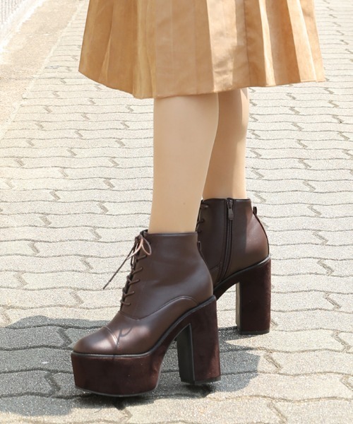 セール 厚底レースアップショートブーツ ブーツ Attagirl アタガール のファッション通販 Zozotown