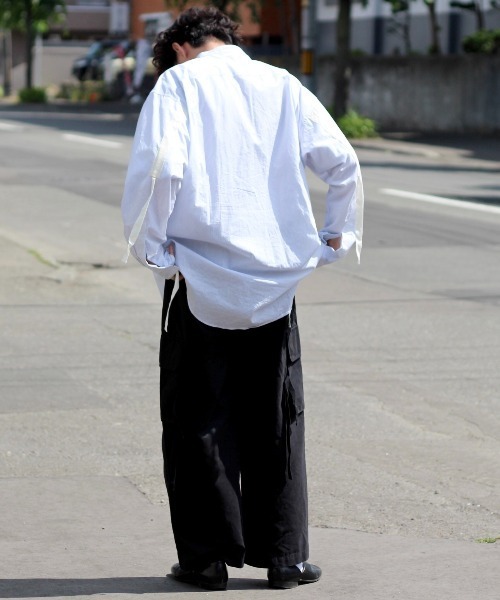 y/m by れぽすけ（イムバイレポスケ）の「ワイドミリタリーパンツ（カーゴパンツ・メンズ・ブラック/カーキ・MEDIUM/LARGE）」の8枚目の写真