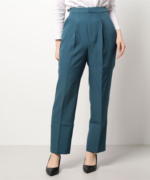 koe（コエ）の「センタープレスカラーテーパードパンツ＊（スラックス・レディース・ライトグレー/レッド/オリーブ/ブルー/マスタード/ブラック/パープル/オレンジ/ボルドー/ブルーグリーン・M）」の6枚目の写真