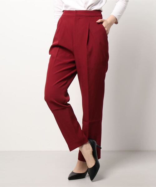 koe（コエ）の「センタープレスカラーテーパードパンツ＊（スラックス・レディース・ライトグレー/レッド/オリーブ/ブルー/マスタード/ブラック/パープル/オレンジ/ボルドー/ブルーグリーン・M）」の9枚目の写真