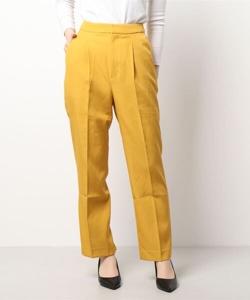 koe（コエ）の「センタープレスカラーテーパードパンツ＊（スラックス・レディース・ライトグレー/レッド/オリーブ/ブルー/マスタード/ブラック/パープル/オレンジ/ボルドー/ブルーグリーン・M）」の7枚目の写真