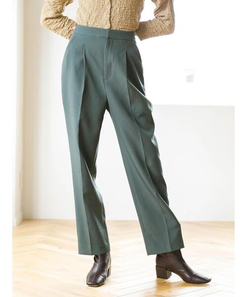 koe（コエ）の「センタープレスカラーテーパードパンツ＊（スラックス・レディース・ライトグレー/レッド/オリーブ/ブルー/マスタード/ブラック/パープル/オレンジ/ボルドー/ブルーグリーン・M）」の17枚目の写真