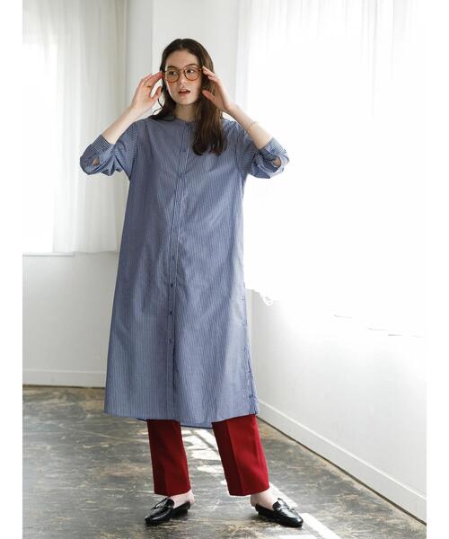 koe（コエ）の「センタープレスカラーテーパードパンツ＊（スラックス・レディース・ライトグレー/レッド/オリーブ/ブルー/マスタード/ブラック/パープル/オレンジ/ボルドー/ブルーグリーン・M）」の22枚目の写真