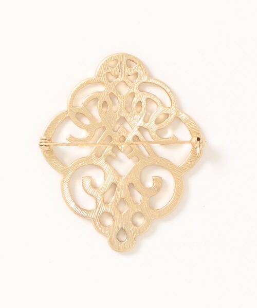 Three Four Time（ｽﾘｰﾌｫｰﾀｲﾑ）の「マットモノグラムブローチ【入卒/フォーマル/デイリー】（ブローチ/コサージュ・レディース・ゴールド/シルバー・FREE）」の3枚目の写真