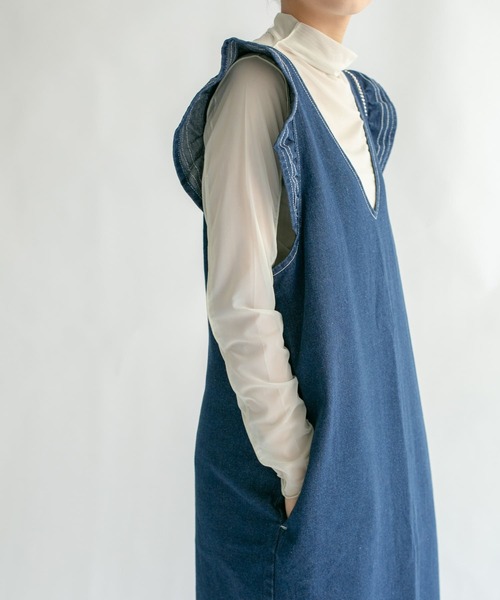 KBF（ケイビーエフ）の「チェッカープリントシアーカットソー（Tシャツ/カットソー・レディース・ベージュ/ブラウン/ブラウン系その他/ブルー系その他・ONE）」の18枚目の写真