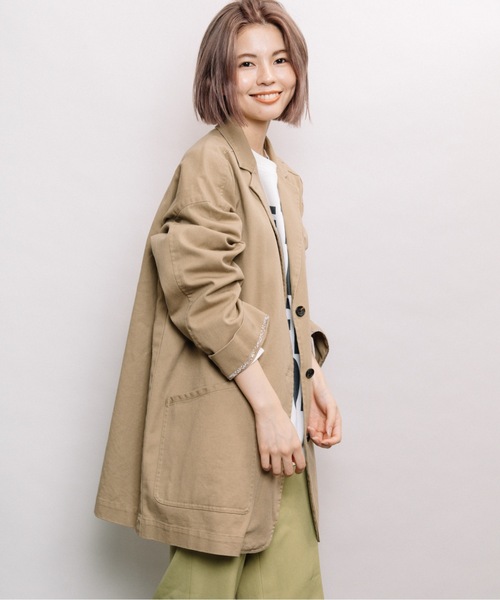 refinedworks（リファインドワークス）の「テーラードジャケット（テーラードジャケット・レディース・ブラック/ベージュ/カーキ・FREE）」の7枚目の写真