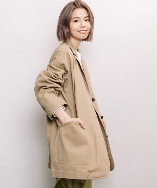 refinedworks（リファインドワークス）の「テーラードジャケット（テーラードジャケット・レディース・ブラック/ベージュ/カーキ・FREE）」の8枚目の写真