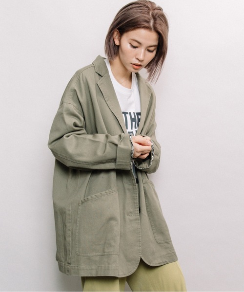 refinedworks（リファインドワークス）の「テーラードジャケット（テーラードジャケット・レディース・ブラック/ベージュ/カーキ・FREE）」の11枚目の写真