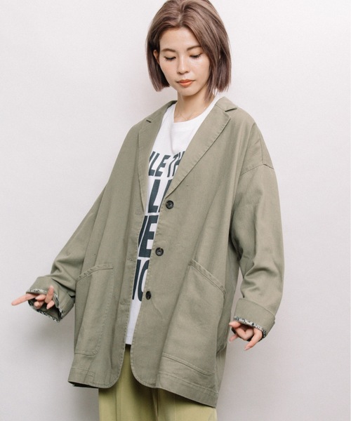 refinedworks（リファインドワークス）の「テーラードジャケット（テーラードジャケット・レディース・ブラック/ベージュ/カーキ・FREE）」の12枚目の写真