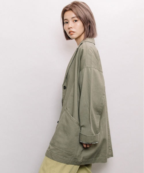 refinedworks（リファインドワークス）の「テーラードジャケット（テーラードジャケット・レディース・ブラック/ベージュ/カーキ・FREE）」の13枚目の写真