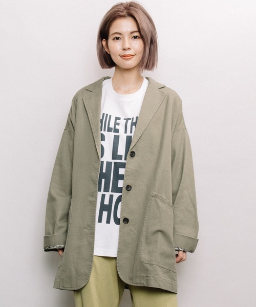 refinedworks（リファインドワークス）の「テーラードジャケット（テーラードジャケット・レディース・ブラック/ベージュ/カーキ・FREE）」の14枚目の写真