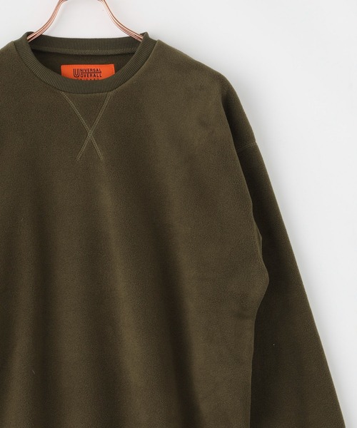 UNIVERSAL OVERALL（ユニバーサルオーバーオール）の「【UNIVERSAL OVERALL】POLARTEC FLEECE CREW / フリースプルオーバー（スウェット・メンズ・ベージュ/ブラック/オリーブ・SMALL/LARGE/MEDIUM）」の3枚目の写真