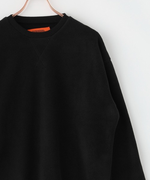 UNIVERSAL OVERALL（ユニバーサルオーバーオール）の「【UNIVERSAL OVERALL】POLARTEC FLEECE CREW / フリースプルオーバー（スウェット・メンズ・ベージュ/ブラック/オリーブ・SMALL/LARGE/MEDIUM）」の2枚目の写真