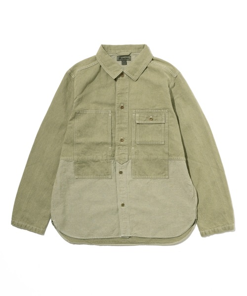 Nigel Cabourn(ナイジェルケーボン)の「Nigel Cabourn ユーティリティーミックスジャケット コットンリネンデニムバイオ 80430010005(シャツ/ブラウス・メンズ・インディゴブルー/アーミー・48/50)」の15枚目の写真