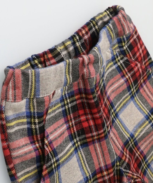 Moujonjon（ムージョンジョン）の「ニットジャガードチェックパンツ（その他パンツ・キッズ・レッド/イエロー・120/95/100/110/130/90）」の4枚目の写真