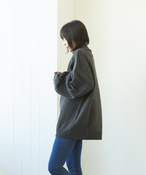VIBGYOR(ヴィブジョー)の「【豊富なカラー展開】5GGハイネックニット(BL)(ニット/セーター・レディース・チャコールグレー/ブラウン/ベージュ/グリーン系その他/ネイビー/ブラック/ブルーグレー/グレイッシュベージュ/グリーン・MEDIUM/LARGE/X-LARGE)」の17枚目の写真
