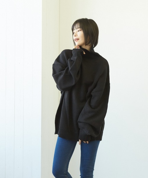 VIBGYOR(ヴィブジョー)の「【豊富なカラー展開】5GGハイネックニット(BL)(ニット/セーター・レディース・チャコールグレー/ブラウン/ベージュ/グリーン系その他/ネイビー/ブラック/ブルーグレー/グレイッシュベージュ/グリーン・MEDIUM/LARGE/X-LARGE)」の22枚目の写真