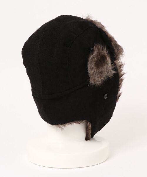 179/WG（イチナナキュウダブルジー）の「ファーフライトキャップ（キャップ・レディース・ブラック/ベージュ・FREE）」の3枚目の写真