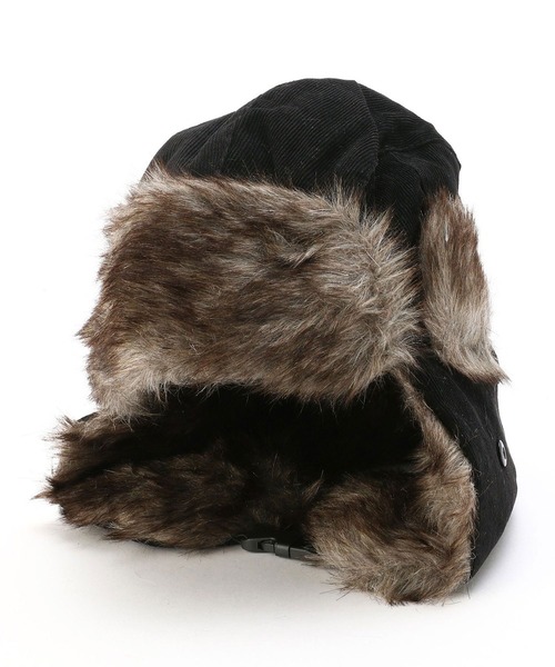 179/WG（イチナナキュウダブルジー）の「ファーフライトキャップ（キャップ・レディース・ブラック/ベージュ・FREE）」の5枚目の写真