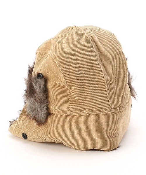 179/WG（イチナナキュウダブルジー）の「ファーフライトキャップ（キャップ・レディース・ブラック/ベージュ・FREE）」の6枚目の写真