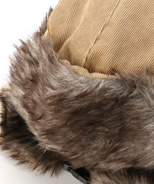 179/WG（イチナナキュウダブルジー）の「ファーフライトキャップ（キャップ・レディース・ブラック/ベージュ・FREE）」の7枚目の写真