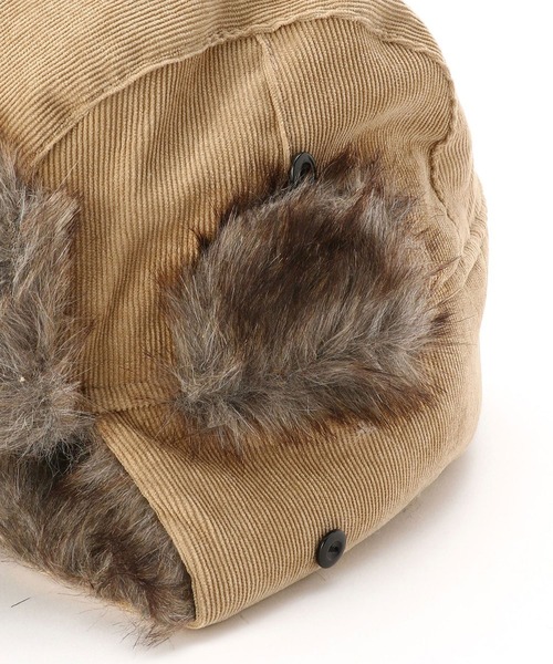 179/WG（イチナナキュウダブルジー）の「ファーフライトキャップ（キャップ・レディース・ブラック/ベージュ・FREE）」の8枚目の写真