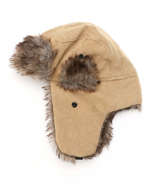 179/WG（イチナナキュウダブルジー）の「ファーフライトキャップ（キャップ・レディース・ブラック/ベージュ・FREE）」の9枚目の写真