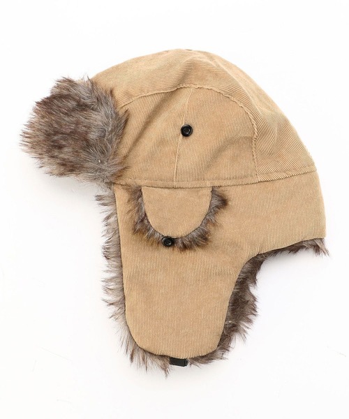 179/WG（イチナナキュウダブルジー）の「ファーフライトキャップ（キャップ・レディース・ブラック/ベージュ・FREE）」の10枚目の写真