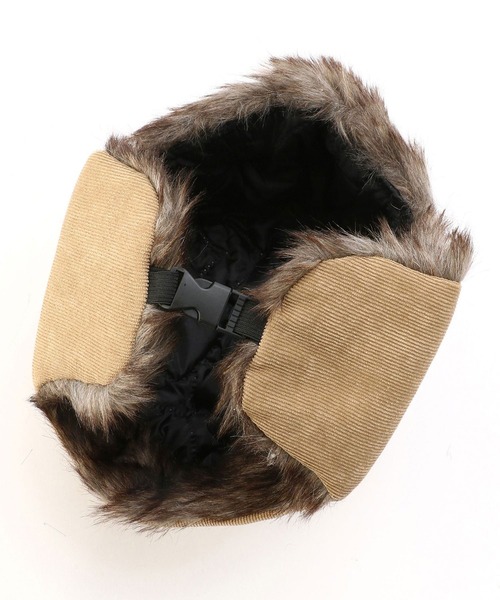 179/WG（イチナナキュウダブルジー）の「ファーフライトキャップ（キャップ・レディース・ブラック/ベージュ・FREE）」の11枚目の写真