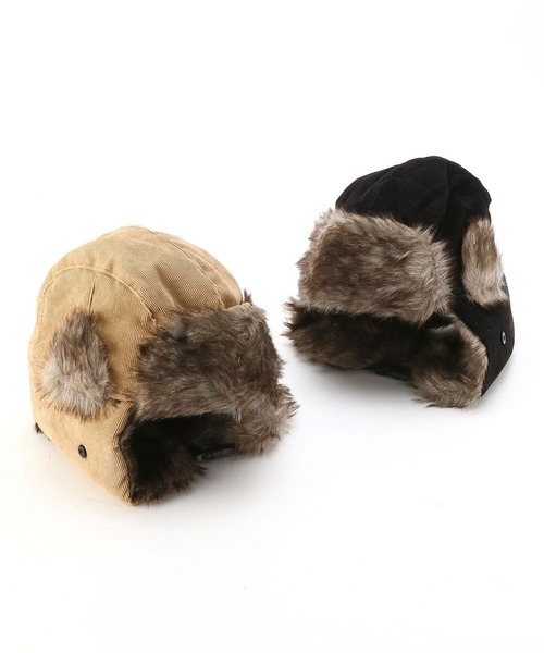 179/WG（イチナナキュウダブルジー）の「ファーフライトキャップ（キャップ・レディース・ブラック/ベージュ・FREE）」の13枚目の写真