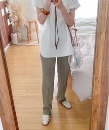feepur | 【セルフカット】プリーツクロスイージーパンツ(その他パンツ)