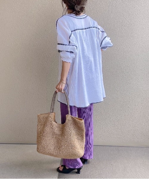 feepur（フェピュール）の「【セルフカット】プリーツクロスイージーパンツ（その他パンツ・レディース・ブラック/ベージュ/レッド/グリーン系その他/ブルーグリーン/グレイッシュブルー/パープル/ブラウン/グレー系その他/グリーン・MEDIUM）」の22枚目の写真