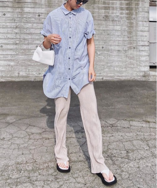 feepur（フェピュール）の「【セルフカット】プリーツクロスイージーパンツ（その他パンツ・レディース・ブラック/ベージュ/レッド/グリーン系その他/ブルーグリーン/グレイッシュブルー/パープル/ブラウン/グレー系その他/グリーン・MEDIUM）」の20枚目の写真