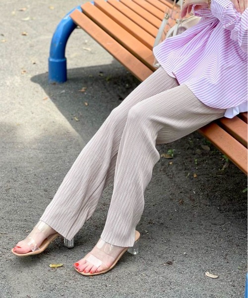 feepur（フェピュール）の「【セルフカット】プリーツクロスイージーパンツ（その他パンツ・レディース・ブラック/ベージュ/レッド/グリーン系その他/ブルーグリーン/グレイッシュブルー/パープル/ブラウン/グレー系その他/グリーン・MEDIUM）」の17枚目の写真