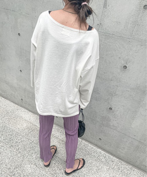 feepur（フェピュール）の「【セルフカット】プリーツクロスイージーパンツ（その他パンツ・レディース・ブラック/ベージュ/レッド/グリーン系その他/ブルーグリーン/グレイッシュブルー/パープル/ブラウン/グレー系その他/グリーン・MEDIUM）」の12枚目の写真