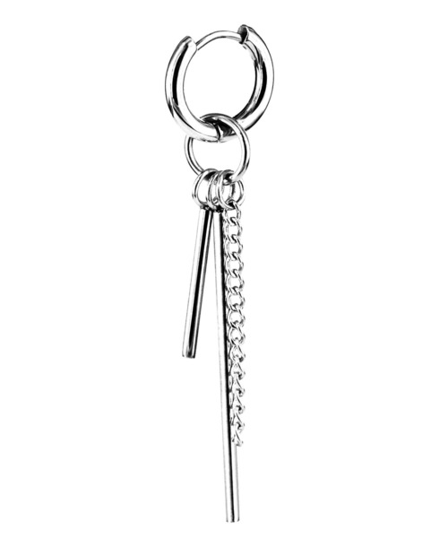 LHME(エルエイチエムイー)の「【LHME】リンクドロップピアス/サージカルステンレス 2EA003(ピアス(片耳用)・メンズ・シルバー/シルバー系その他・FREE)」の7枚目の写真