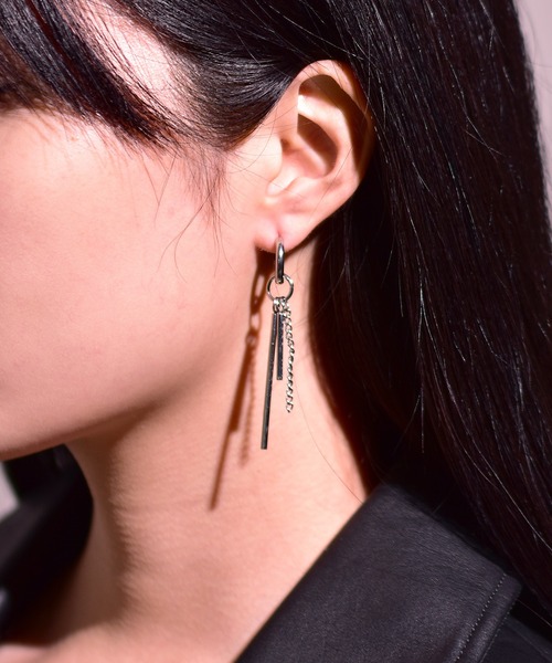 LHME(エルエイチエムイー)の「【LHME】リンクドロップピアス/サージカルステンレス 2EA003(ピアス(片耳用)・メンズ・シルバー/シルバー系その他・FREE)」の20枚目の写真