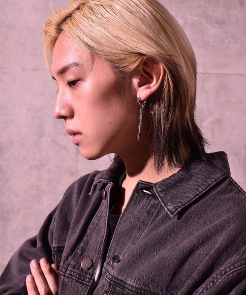 LHME(エルエイチエムイー)の「【LHME】リンクドロップピアス/サージカルステンレス 2EA003(ピアス(片耳用)・メンズ・シルバー/シルバー系その他・FREE)」の8枚目の写真