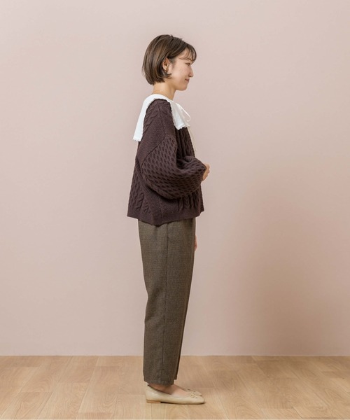 flower（フラワー）の「スクエアカラーブラウス（シャツ/ブラウス・レディース・ホワイト/ブラウン・FREE）」の14枚目の写真