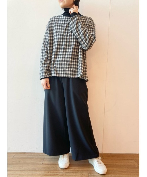 BEARDSLEY（ビアズリー）の「裏は起毛にしていてあたたかいバギー裏毛パンツ（その他パンツ・レディース・ブラック/アイボリー/グレー・1/2/0）」の17枚目の写真