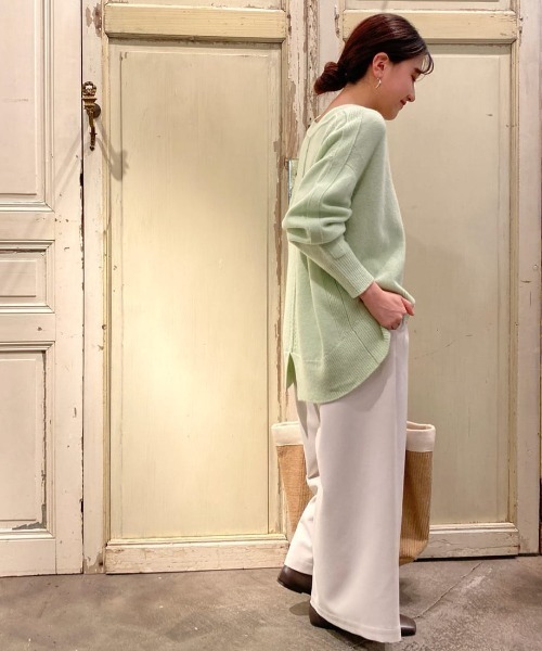 BEARDSLEY（ビアズリー）の「裏は起毛にしていてあたたかいバギー裏毛パンツ（その他パンツ・レディース・ブラック/アイボリー/グレー・1/2/0）」の22枚目の写真