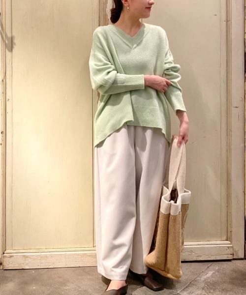 BEARDSLEY（ビアズリー）の「裏は起毛にしていてあたたかいバギー裏毛パンツ（その他パンツ・レディース・ブラック/アイボリー/グレー・1/2/0）」の21枚目の写真