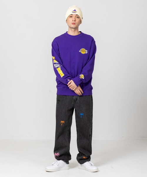 XLARGE（エクストララージ）の「LAKERS STANDARD LOGO CREWNECK SWEAT（スウェット・メンズ・ブラック/パープル・S/M/L/XL）」の18枚目の写真